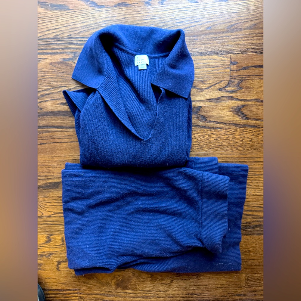 A New Day Lounge Set Navy Sweater Top XL, Bottom L